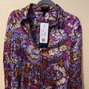 Escada Brand new with tag Sport 100% Flower Print Silk blouse